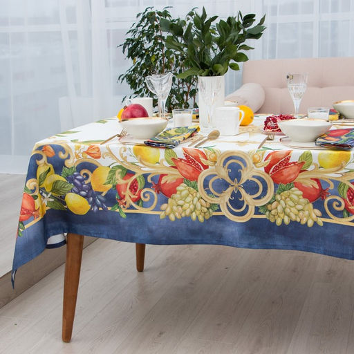 Скатерть Этель Southern fruits, 149?182 2 см с ГМВО, 100% хлопок, саржа 190 г/м?