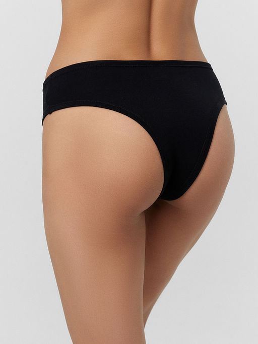 Трусы бразилиана женские черные в наборе, 3 шт - Mark formelle фото 4