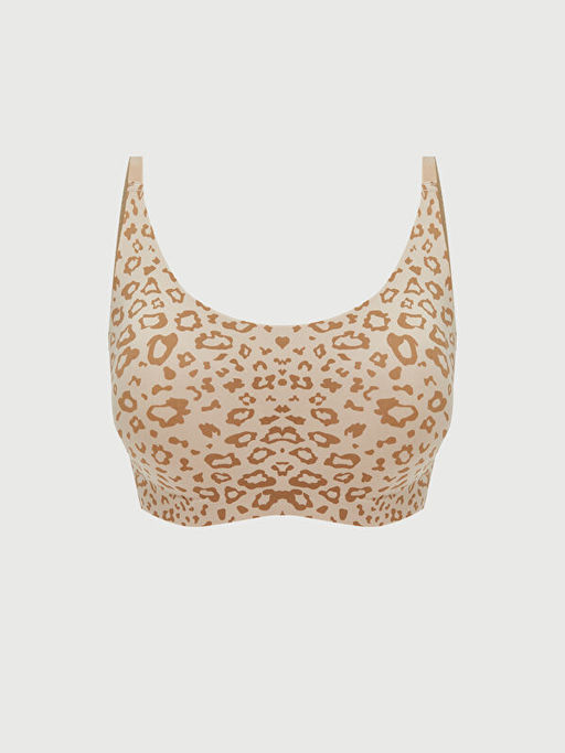 Balensiz Yar?m Dolgulu Leopar Desenli Sporcu S?tyeni