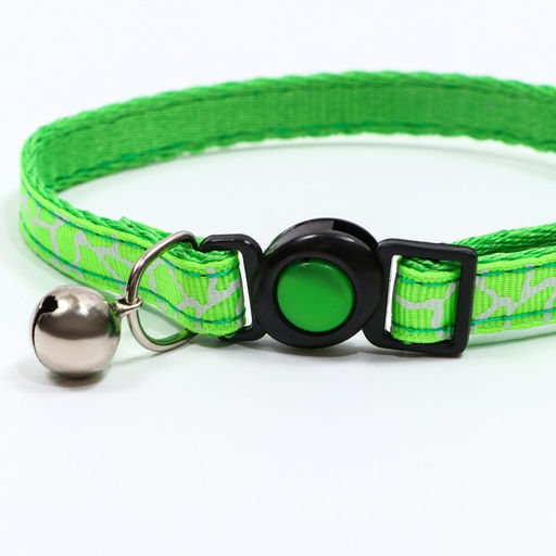 Ошейник кошачий Жираф, 30 х 1 см, зелёный - Пижон фото 3