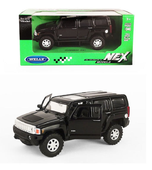 Welly. Машинка 1:36 "Hummer H3" пруж. мех., черный арт.39887CW