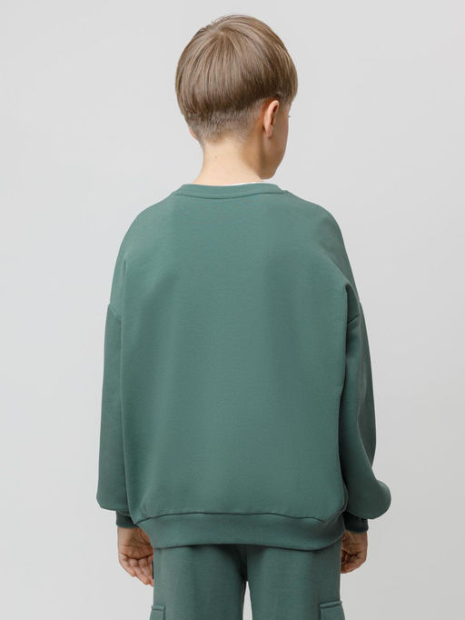 КР 302843/темно-зеленый 5611 к608 джемпер (свитшот) для мал