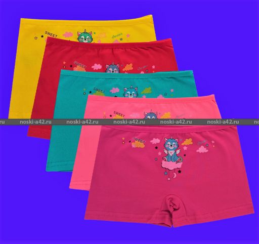 Цена за 5 шт. Трусы для девочек Турция арт. 179347 (116426, 179392, 179949) шортиками 4 (6-7 лет) - For you фото 4