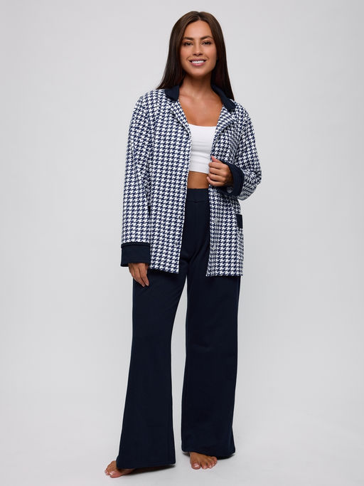 Пижама женская из футера Салли синий - Амадэль фото 10