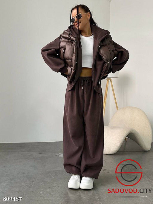 Стильная утеплённая тройка с перламутровой жилеткой - Bruno фото 5