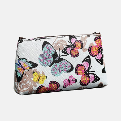 Цена за 2 шт. Косметичка - пенал на молнии, плоская, с принтом, разноцветная