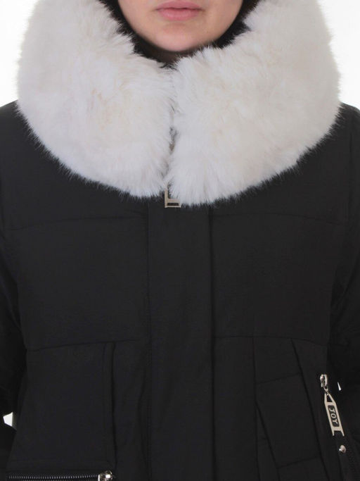 M-M02 BLACK Куртка зимняя женская (200 гр. холлофайбер)