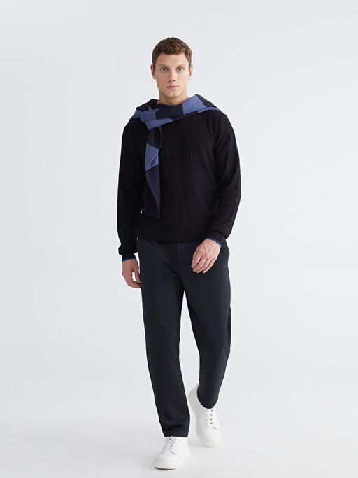 Bisiklet Yaka Erkek Triko Kazak