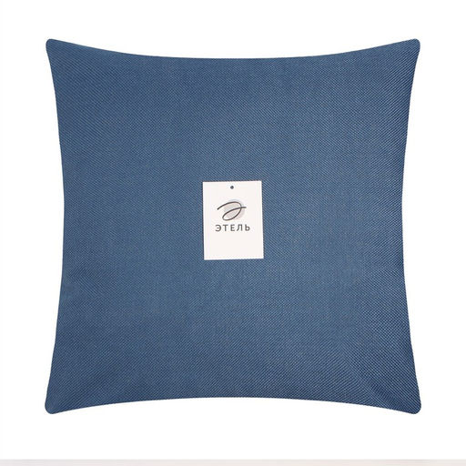 Наволочка декоративная Этель рогожка 45*45 см синий, 100% п/э  фото 6