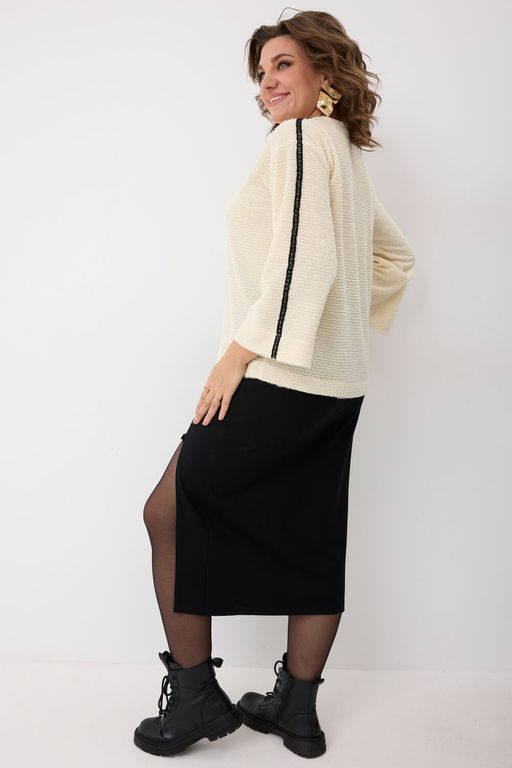 Блуза BegiModa 4149 топленое молоко фото 9