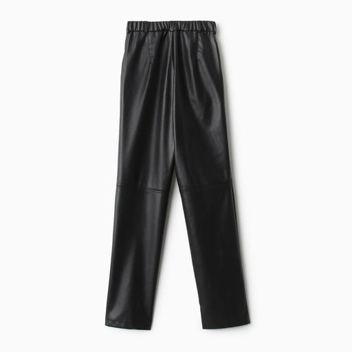 Брюки женские из экокожи MINAKU: Eco leather, чёрные, размер 52