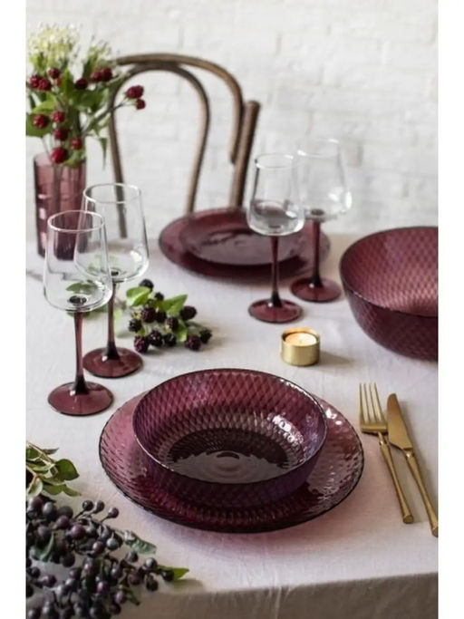 Тарелка суповая ИДИЛЛИЯ ЛИЛАК 18см арт.Q1309 /Люминарк/