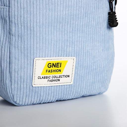 Сумка молодёжная на молнии, цвет голубой - Simaland фото 4