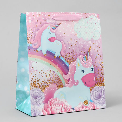 Цена за 2 шт. Пакет подарочный ламинированный, упаковка, «Розовые мечты», ML 23 х 27 х 11.5 см