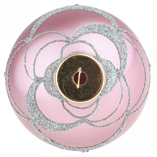 Елочная игрушка шар стеклянная д9,5см, розовый металлик, ручная художественная роспись, подарочная упаковка (Россия) - Домашняя мода фото 7