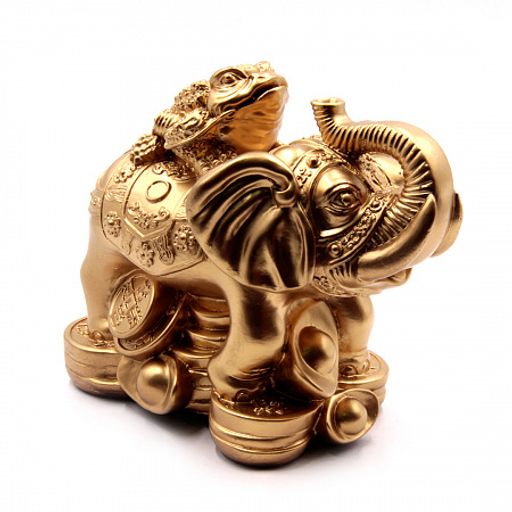 Фигурка Фен Шуй Жаба богатства на слоне на Процветание 13см-16см 950гр ХРУПКОЕ