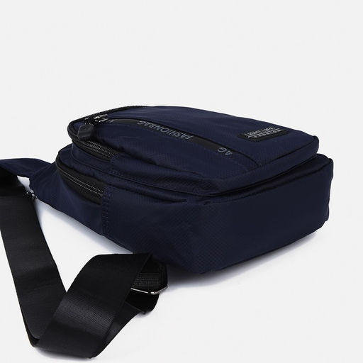 Сумка слинг мужская из текстиля, отверстие для наушников, цвет синий - Simaland фото 7
