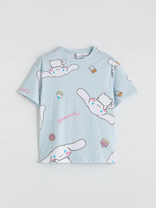 Bisiklet Yaka Cinnamoroll Bask?l? K?z ?ocuk Pijama Tak?m?