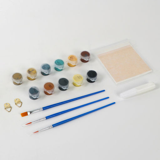 Картина по номерам с подрамником и поталью «Золотые рыбки», 20×30 см