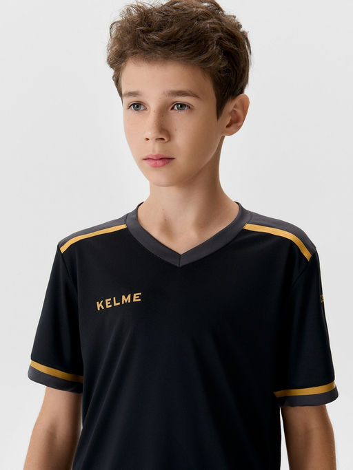 Детская футбольная форма KELME Childrens Short-sleeved Football Uniform Set Black