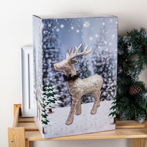 Светодиодная фигура «Олень» 30 × 46 × 15 см, акрил, батарейки ААх2 (не в комплекте), свечение тёплое белое