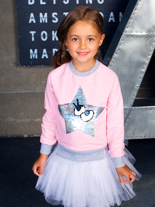 Свитшот "Звездочка",розовый