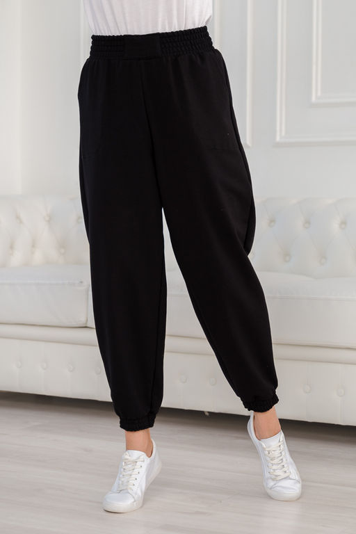 Брюки женские из футера Забава черный