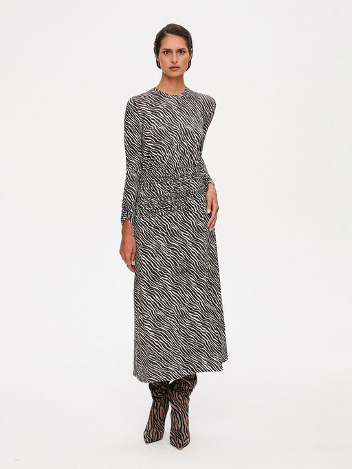 Платье с принтом зебра 422.050097/Черный