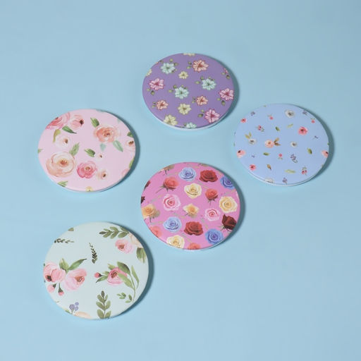 Цена за 3 шт. Зеркало складное Цветы, d=7.5 см, с увеличением х2, рисунок МИКС - Qf фото 6