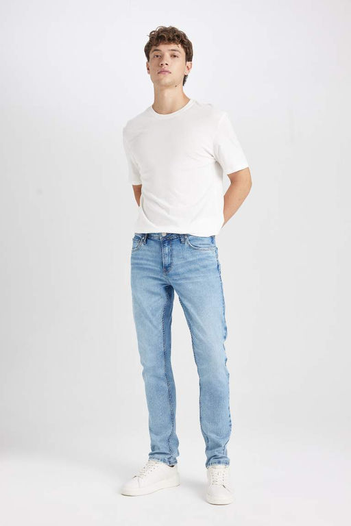 Джинсовые брюки скинни Carlo очень узкого кроя с нормальной талией и очень узкими штанинами - Defacto фото 3