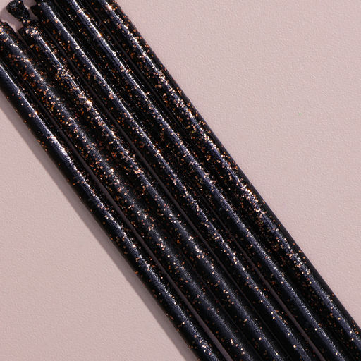 Набор свечей в торт, 6 штук Сияние, черный с золотом, 17 см - Страна карнавалия фото 4