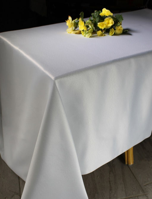 Арт. 13070/1/PB/170, МОРОЗКО, цвет белый, тефлоновая пропитка, ГОТОВЫЕ СКАТЕРТИ ширина 180 см x высота 130 см