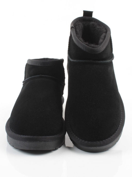 04-PF8300-1 BLACK Угги женские (натуральная замша, 100% шерсть)