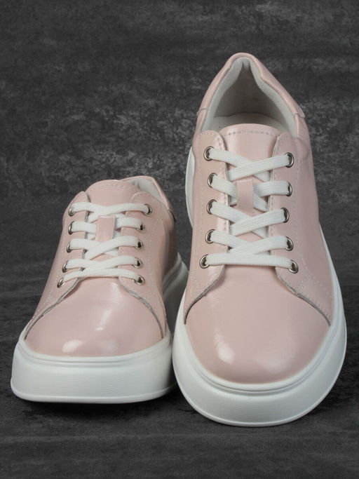 05-PDD215-5 LT. PINK Кроссовки женские (натуральная кожа) - Фабричный китай фото 9