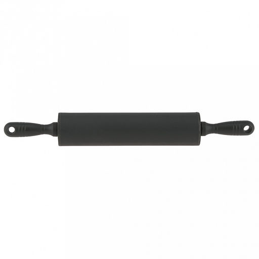 Скалка силиконовая Монпансье 31,5см, д4,3см, рабочая длина 17,5см, пластмассовые ручки, цвета в ассортименте: фуксия; салатовый, красный, розовый; черный; темно-серый, в п/эт пакете (Китай) - Домашняя мода фото 3