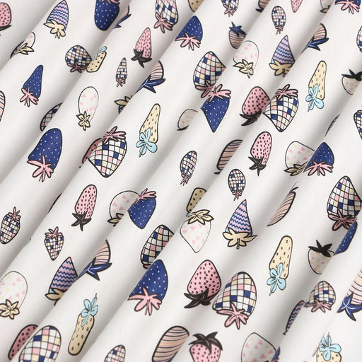 Цена за 150 шт. Ткань Сатин «Ягоды», ш.160 см, 100% хлопок, 160 г/м²