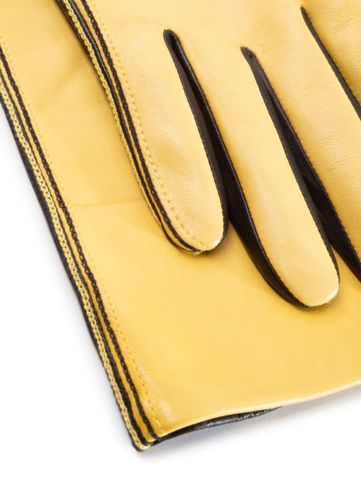 Перчатки женские ш/п F-IS0065 lemon/black - Eleganzza фото 4