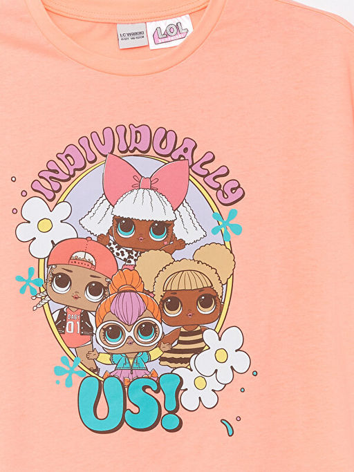 Bisiklet Yaka LOL Surprise OMG Lisansl? K?sa Kollu K?z ?ocuk Ti??rt - Waikiki фото 3
