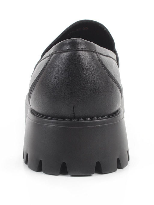 03-S77-48 BLACK Лоферы женские (натуральная кожа)