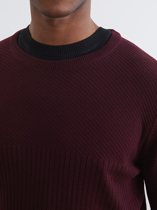 Bisiklet Yaka Erkek Triko Kazak