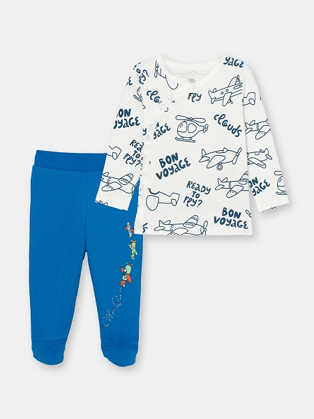 CRB wear/CSNB 90084-21-305 Комплект ясельный (кофточка, ползунки), экрю/Ex.Cherubino