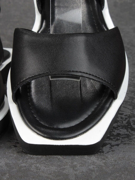 08-PED56-2 BLACK Босоножки женские (натуральная кожа)