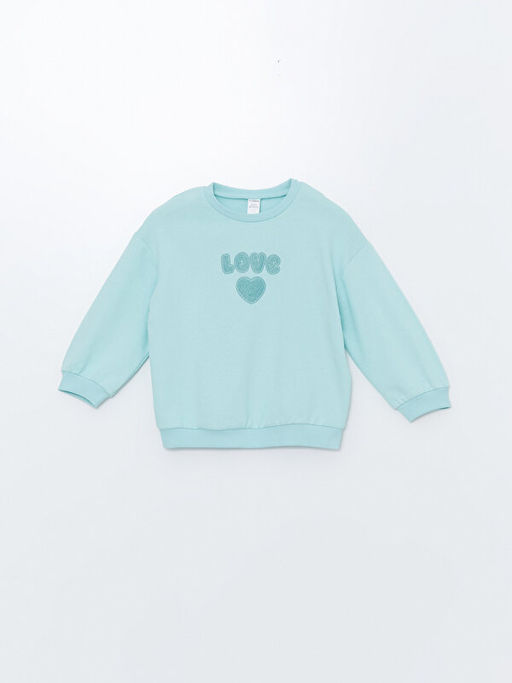 Bisiklet Yaka Uzun Kollu Bask?l? K?z Bebek Sweatshirt ve Tayt 2li - Waikiki фото 2