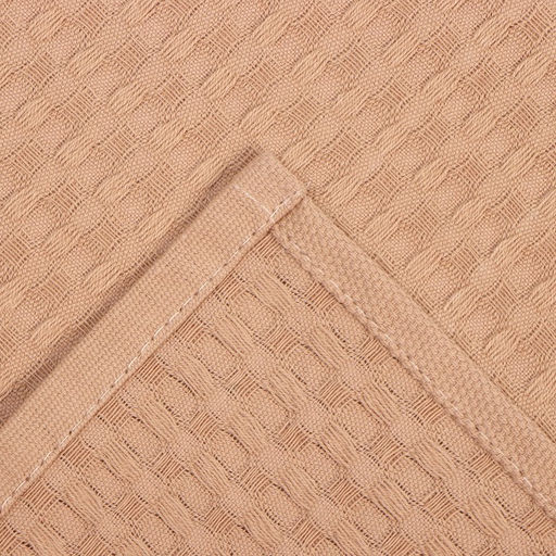 Полотенце Доляна цв. коричнево-серый 35х60 см, 100% хл., крупная вафля 220 г/м2  фото 4