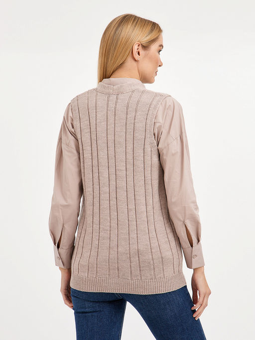 кардиган женский без рукавов с косами - Glenfield фото 7