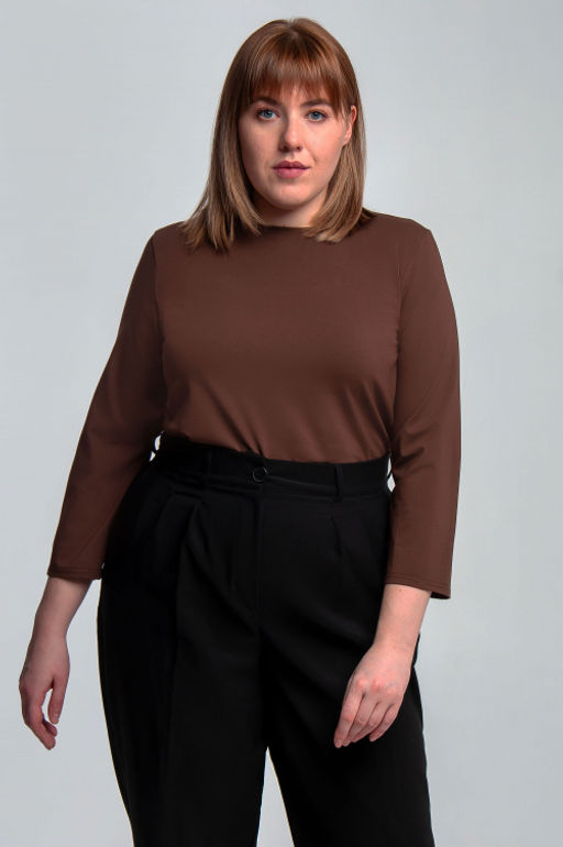 Арт.12601/4 Лонгслив женский 50-58 (5 шт) Цвет:коричневый - Калинка фото 2