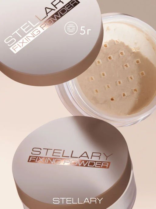 Пудра Stellary Perfect Matte Fixing Powder 01 прозрачная рассыпчатая  фото 5