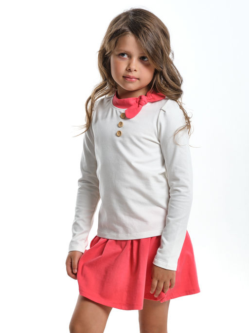Лонгслив для девочки UD 4175 касар/коралловый - Mini maxi фото 3