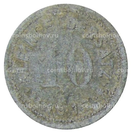 Монета 10 пфеннигов 1917 года Германия Нотгельд Айслебен