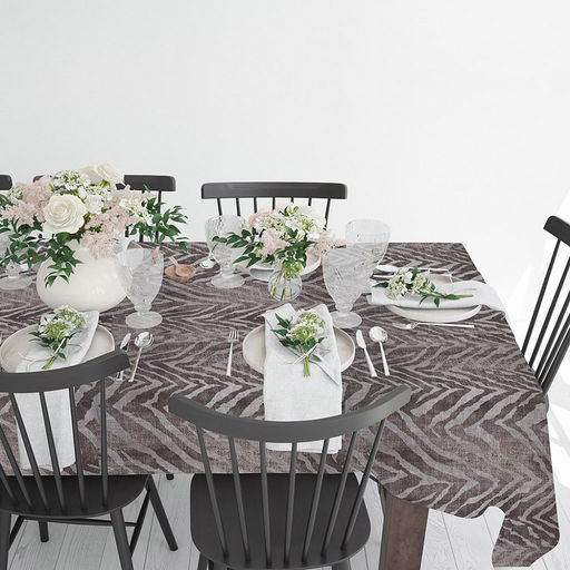 Скатерть 220х145см "Ашанти", длина стола до 180см, на 8-10 персон, рогожка, хлопок "Комфорт" 171г/м2, упаковка классическая 28х41см, "Домашняя мода" (Россия)